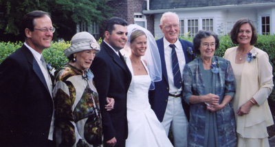 The Dad, Granny Simon, The RUNT, The Bride, Grandpa and Grandma Bowers, Mom
