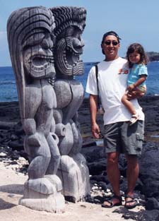 Daddy Protecting Natalie From the Monsters