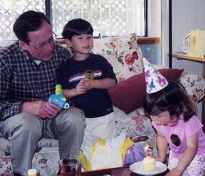 Birthday Cupcakes with Grandpa