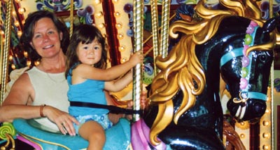 On the Merry-Go-Round with Grandma