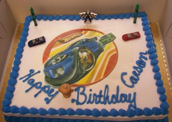 Carson had a Hot Wheels cake for his 6th birthday