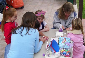 Painting nails - it's a girl thing